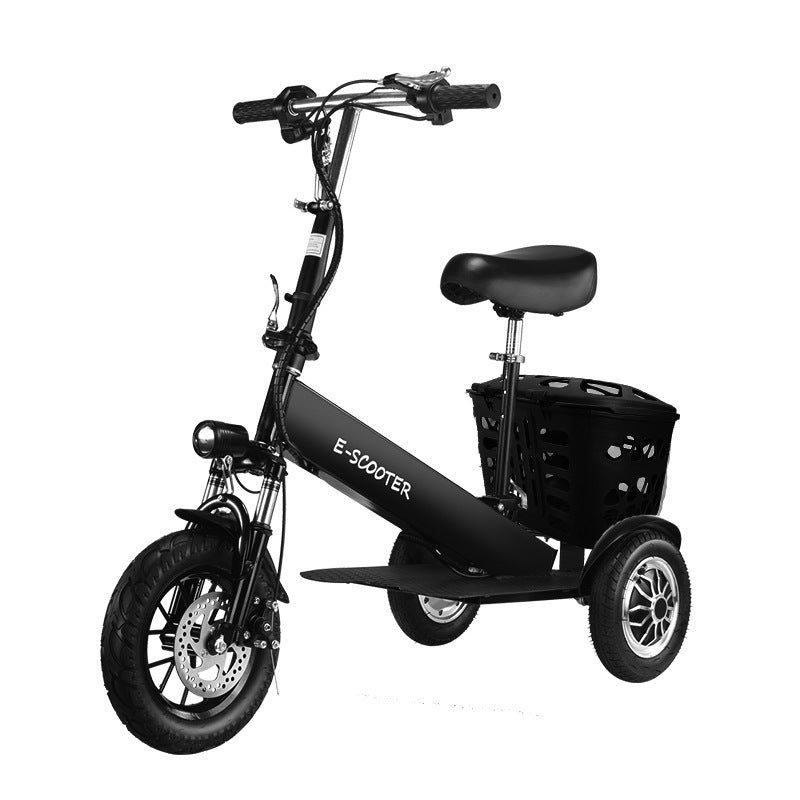 Spot New Lightweight Lithium Battery Car Electric Small Tricycle Scooter Folding Car Adult Pick-Up and Drop-Off Children's Electric Car