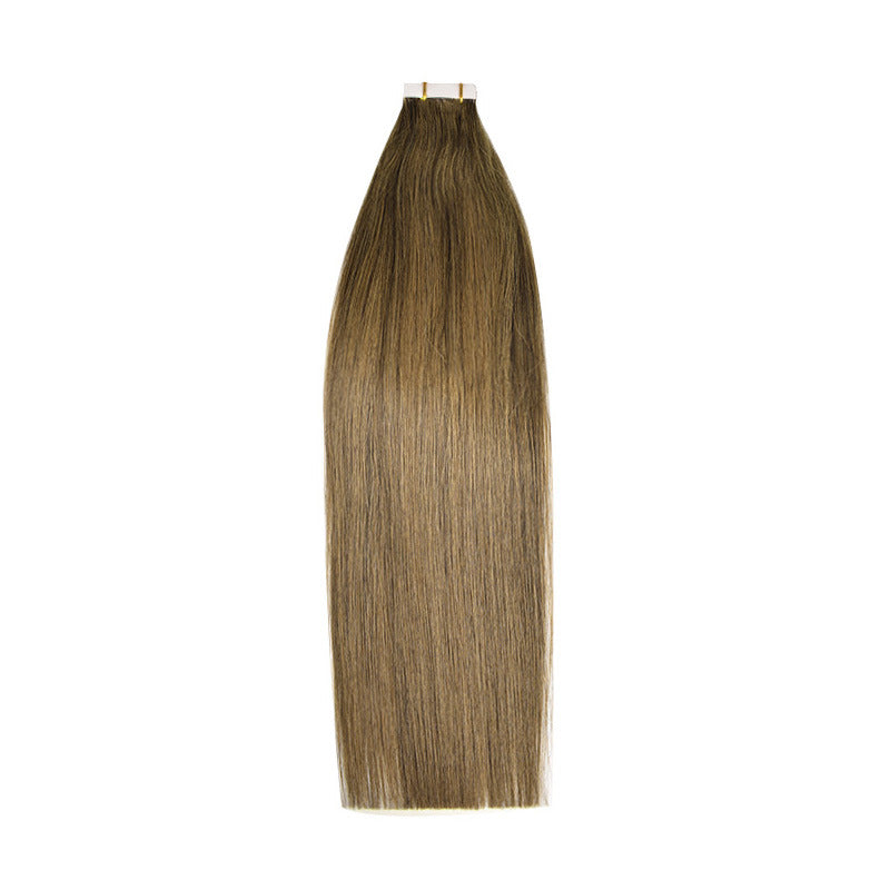 Spot Wholesale Pu Real Hair Film Hair Women's Seamless Hair Extensions Tape in Hair Extension Wigs
