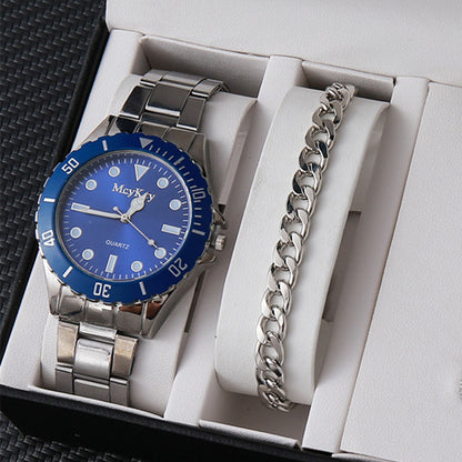 Factory direct sales calendar steel watch men's large dial quartz watch cross-border hot foreign trade men's watches wholesale