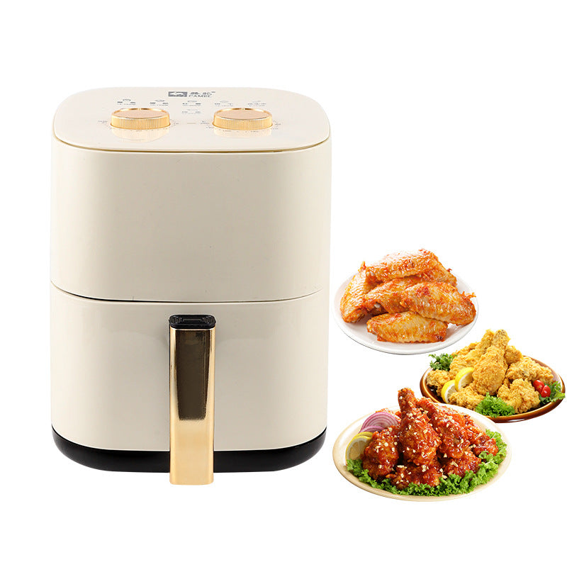 Camel Air Fryer 6L Household Large Capacity Electric Oven creamy-white Fries Baking Machine Gift Visual Fryer Wholesale