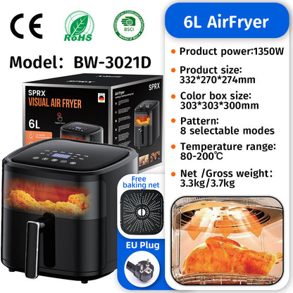 Yangzi Air Fryer Household Large Capacity Air Fryer 5Lair Fryer Air Fryer Multi-Function