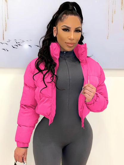S390799 Autumn and Winter Popular Women's Cotton Clothing European and American Short Women's Cotton Jacket Jacket