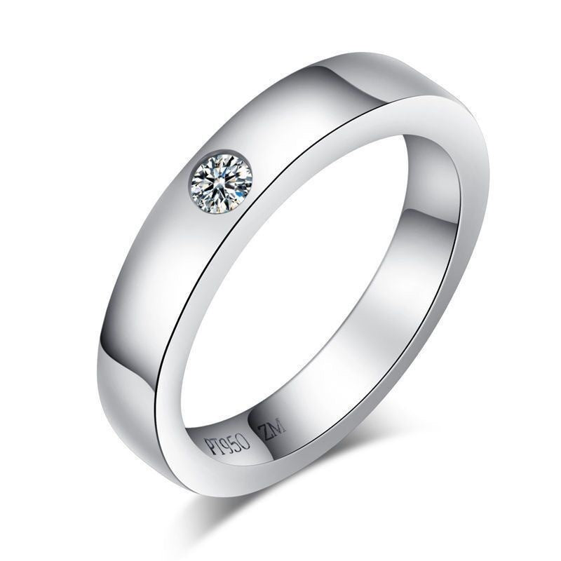 Simulated Classic Six-Claw Ring Women's Open Diamond Ring Niche Moissanite Ring European and American Luxury Foreign Trade Jewelry Manufacturer