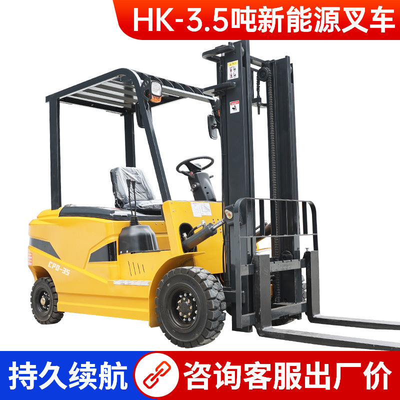 Riding Electric Forklift 2 Tons Battery Stacker Forklift 3.5 Tons 3 Tons Fully Automatic Four-Wheel Lift Truck