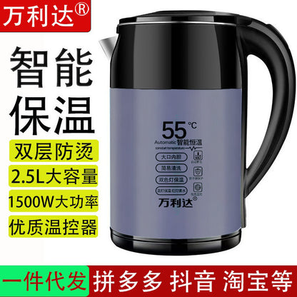 Direct Supply of Wanlida Electric Kettles for Home Use, Insulated Stainless Steel Small Appliances, Dropshipping Available
