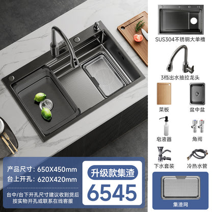 Jomoo Sink Large Single-Slot Kitchen Household 304 Stainless Steel Countertop Undermount Sink Dishwashing Sink Undermount Sink