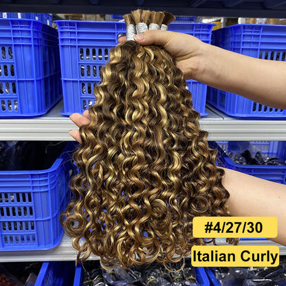 Wig Real Human Hair Hair Handle Hair Bundle P4/27/30Bulk Hair Human Hair European and American Cross-Border Wig