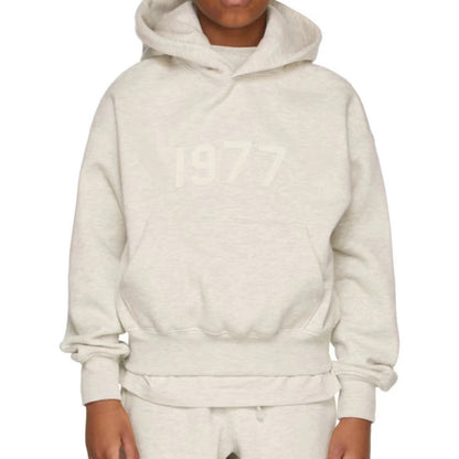 High-End Original Goods Essentials Sweatshirt Hooded Trendy Brand Loose Fog High Street Thin Velvet Autumn Clothing 1977 Children's Clothing