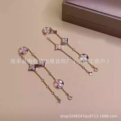 High Version Four-leaf Clover Donkey Home New 5 Flower Bracelet V Female Celebrity Rose Gold Plated Bracelet Fashion Beautiful