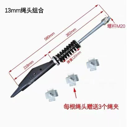 Elevator Wire Rope Head Combination Wire Clamp Rod Diameter 8/10/12 Elevator Parts Manufacturer Wire Rope Clamp