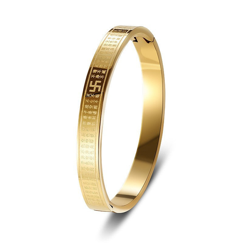 European and American Cross-Border Stainless Steel Bracelet, Titanium Steel Nail Bracelet for Women, Non-Fading, Simple, Versatile, Fashionable and Elegant Bracelet