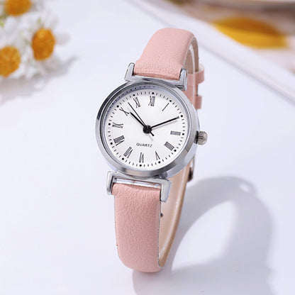 Cross-Border In-Stock Student Watches for Women, Niche Digital Thin Leather Strap Quartz Exam Ladies' Wholesale Student Electronic Watches