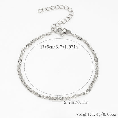 Stainless Steel Bracelet 18K Gold Vacuum Plating Furnace Versatile Simple Everyday Basic Bracelet Color-Preserving Jewelry