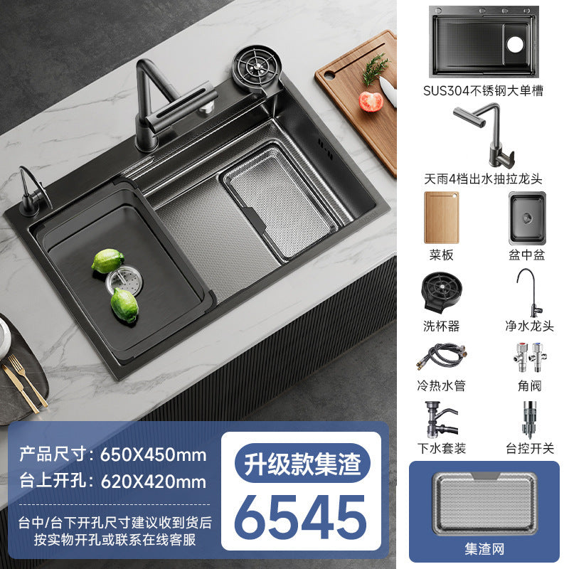 Jomoo Sink Large Single-Slot Kitchen Household 304 Stainless Steel Countertop Undermount Sink Dishwashing Sink Undermount Sink