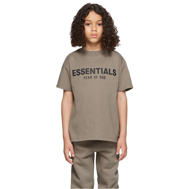 High-end original goods Essentials children's clothing T-shirt short sleeve fashion brand Fog high street boys and girls parent-child clothing
