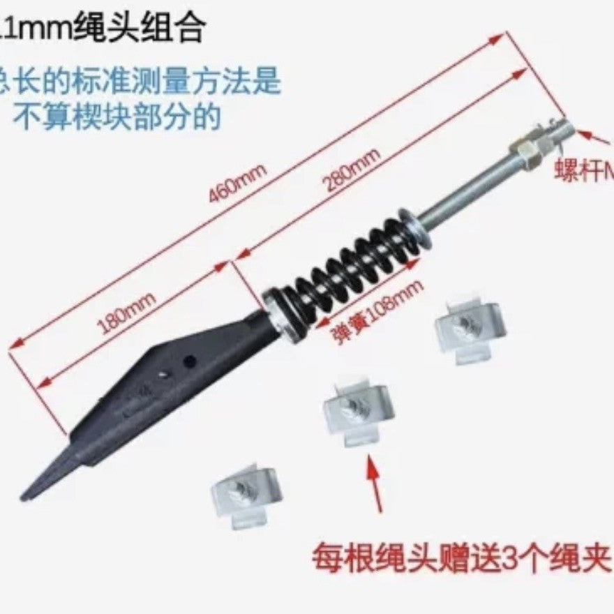 Elevator Wire Rope Head Combination Wire Clamp Rod Diameter 8/10/12 Elevator Parts Manufacturer Wire Rope Clamp