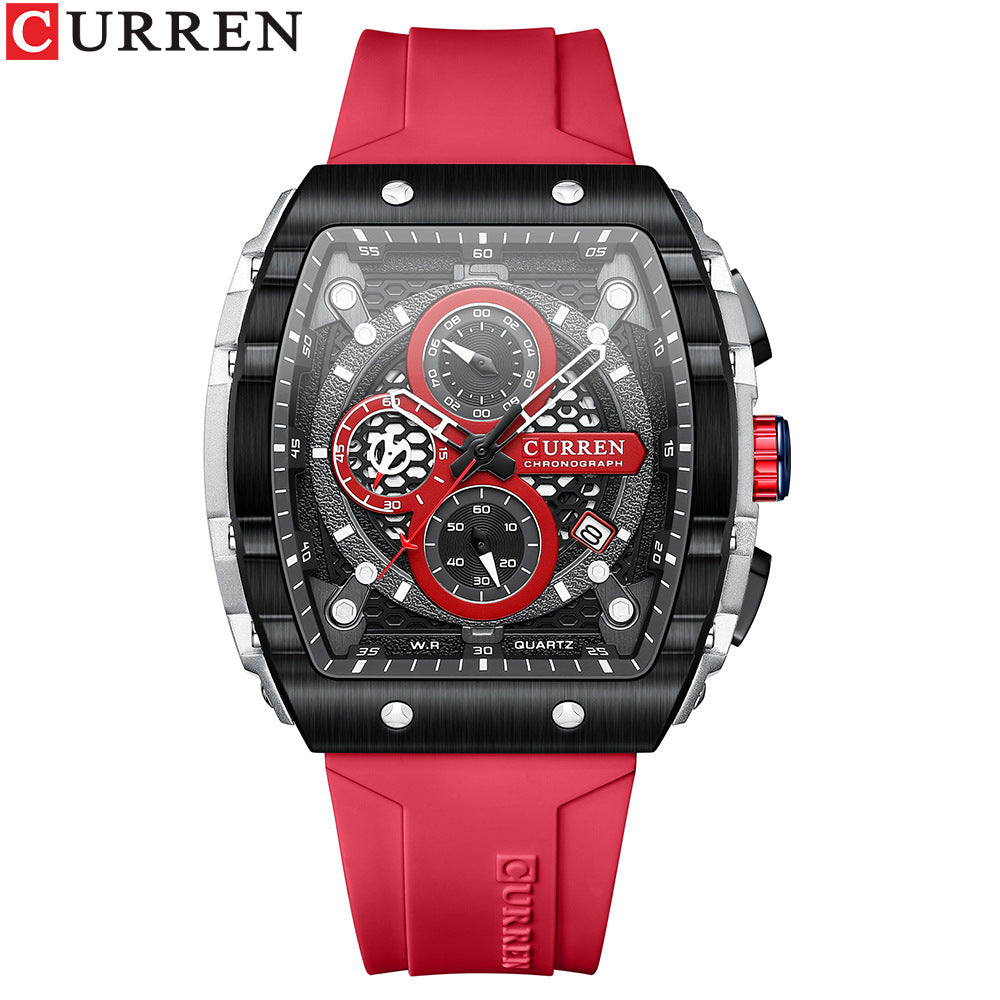 Curren/Curren 8442 Neutral Waterproof and Waterproof Calendar Watch Men's Multifunctional Six-Hand Quartz Watch