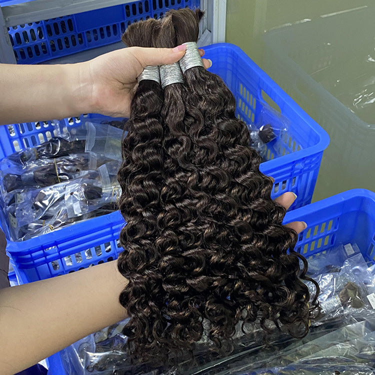 Human Hair Wig Italian Curly Multi-Color Hair Bundle Human Bulk Hair Full Human Hair