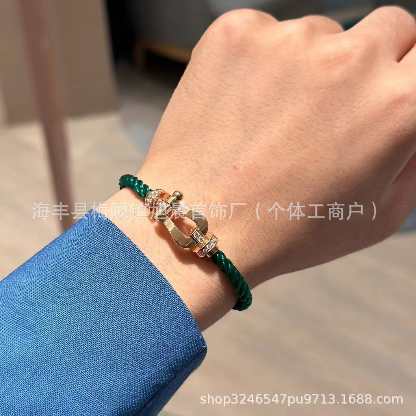 New Trendy Ins Black Samurai Black Couple's Year Horseshoe Buckle Steel Rope Bracelet Bracelet Men's Bracelet