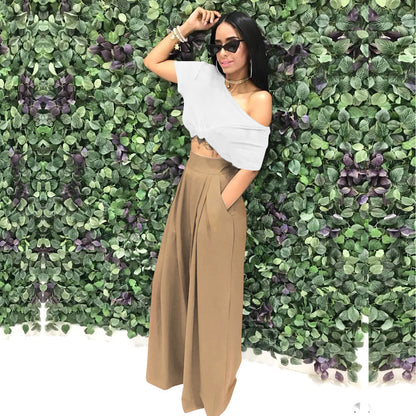 S2018 Hot-Selling Fashion Stylish Flared Pants Wide-Leg Casual Pants Autumn and Winter Wide-Leg Pants 14 Colors Available