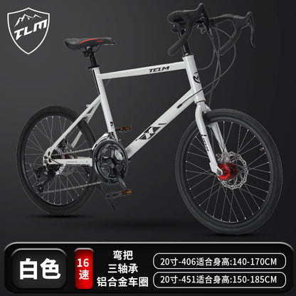 New 20-inch Road Bike Curved and Straight-handle Variable Speed Road Competition sports car Young Students Small Wheel Bicycle
