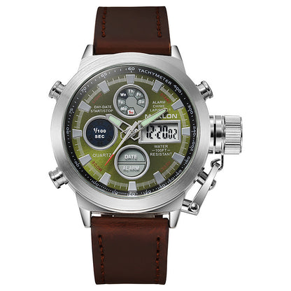 Factory wholesale MAKLON watches wholesale explosion belt quartz double core watches high-end outdoor sports watches