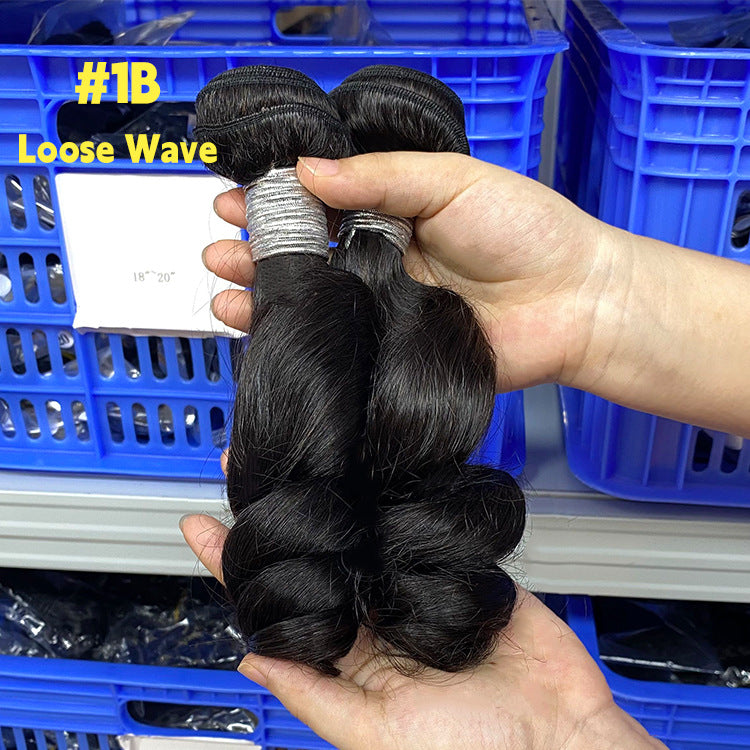 10A Human Hair Hair Curtain Double Drawn Humanhair Bundle Bone Straight Hair Spot Manufacturer Wholesale
