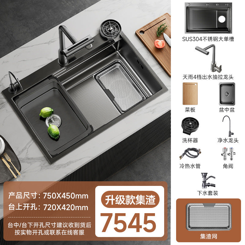 Jomoo Sink Large Single-Slot Kitchen Household 304 Stainless Steel Countertop Undermount Sink Dishwashing Sink Undermount Sink