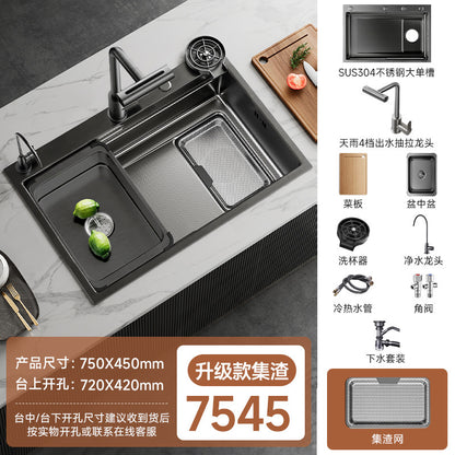 Jomoo Sink Large Single-Slot Kitchen Household 304 Stainless Steel Countertop Undermount Sink Dishwashing Sink Undermount Sink