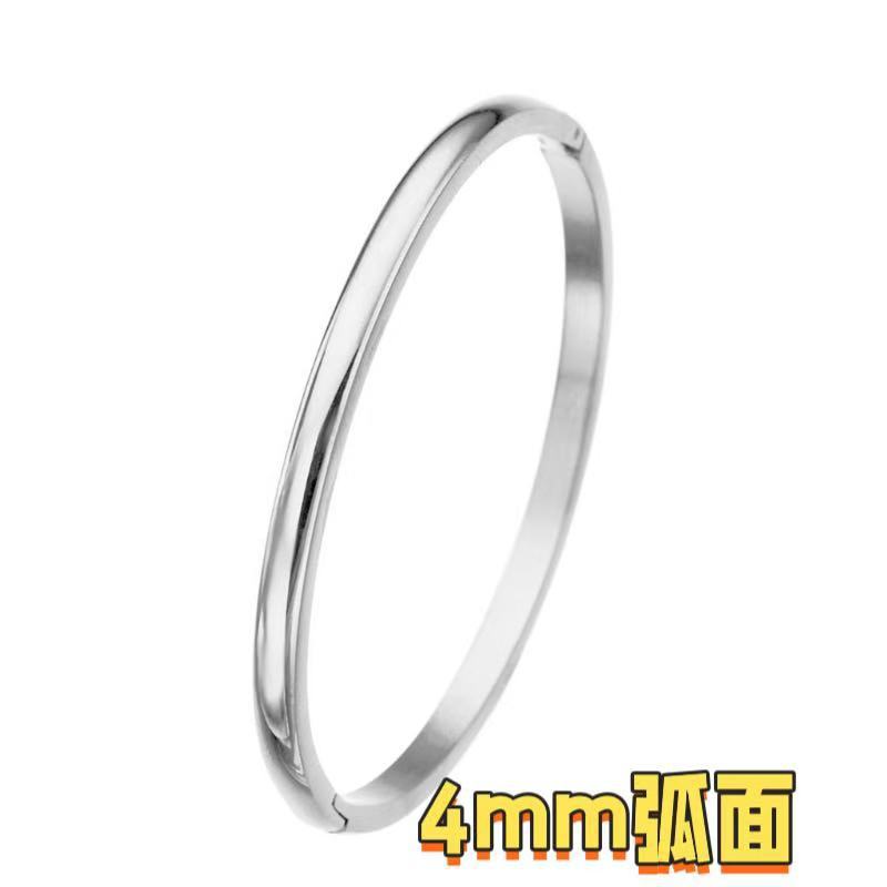 Cross-border Stainless Steel Bracelet Women's High-grade Electroplated Circle Bracelet Diamond Light Luxury Titanium Steel Fashion Jewelry