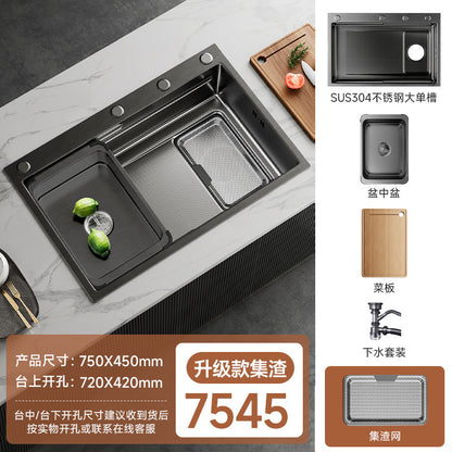 Jomoo Sink Large Single-Slot Kitchen Household 304 Stainless Steel Countertop Undermount Sink Dishwashing Sink Undermount Sink