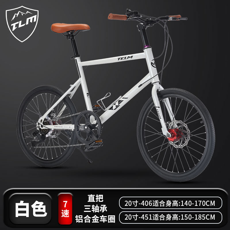 New 20-inch Road Bike Curved and Straight-handle Variable Speed Road Competition sports car Young Students Small Wheel Bicycle