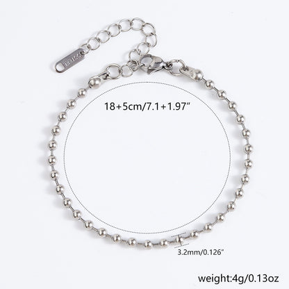 Stainless Steel Bracelet 18K Gold Vacuum Plating Furnace Versatile Simple Everyday Basic Bracelet Color-Preserving Jewelry