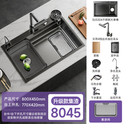 Jomoo Sink Large Single-Slot Kitchen Household 304 Stainless Steel Countertop Undermount Sink Dishwashing Sink Undermount Sink