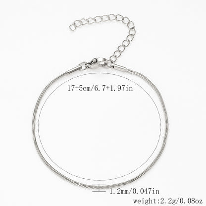 Stainless Steel Bracelet 18K Gold Vacuum Plating Furnace Versatile Simple Everyday Basic Bracelet Color-Preserving Jewelry