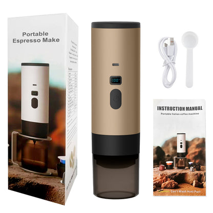 Cross-border portable capsule coffee machine automatic wireless heating small household outdoor portable coffee machine wholesale