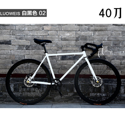 Dead flying bicycle men's road racing disc brake student women's bicycle adult sports car 24 inch 26 inch solid tire live flying