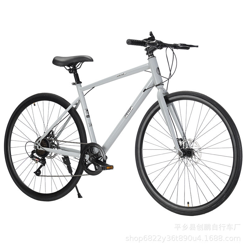 Straight Road Race Bicycle Double Disc Brake 700C Adult Variable Speed sports car Male and Female Student Racing Mountain Bike