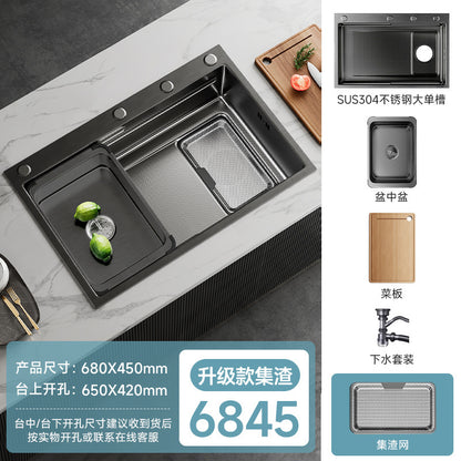 Jomoo Sink Large Single-Slot Kitchen Household 304 Stainless Steel Countertop Undermount Sink Dishwashing Sink Undermount Sink