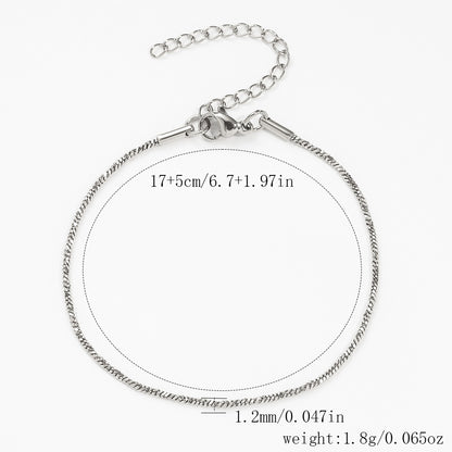 Stainless Steel Bracelet 18K Gold Vacuum Plating Furnace Versatile Simple Everyday Basic Bracelet Color-Preserving Jewelry