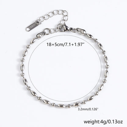 Stainless Steel Bracelet 18K Gold Vacuum Plating Furnace Versatile Simple Everyday Basic Bracelet Color-Preserving Jewelry
