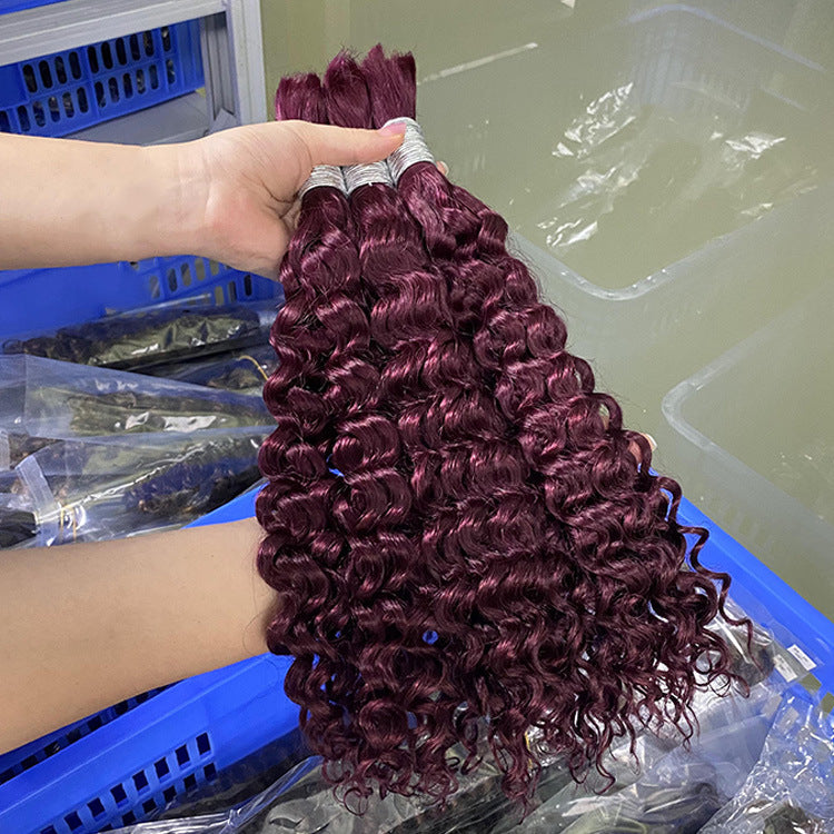 Human Hair Wig Italian Curly Multi-Color Hair Bundle Human Bulk Hair Full Human Hair