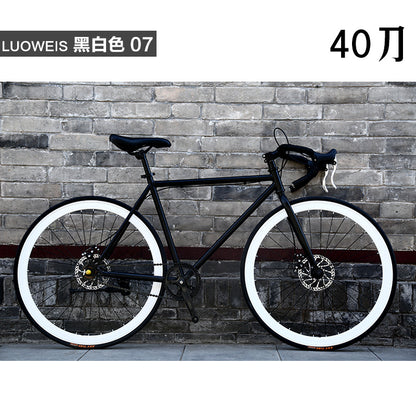 Dead flying bicycle men's road racing disc brake student women's bicycle adult sports car 24 inch 26 inch solid tire live flying
