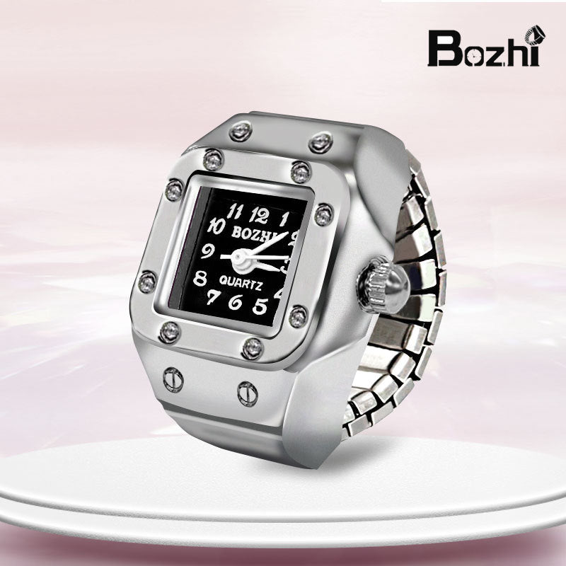 [Ring watch] new hot creative alloy shell finger watch lovers foreign trade new men and women manufacturers direct batch