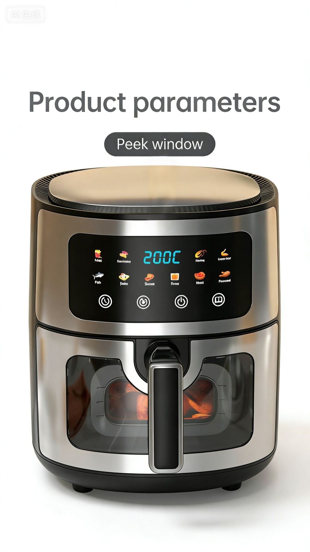 Smart Air Fryer Household Extra Large Capacity Oil-Free Automatic Electric Fries Machine Multi-Function Oven