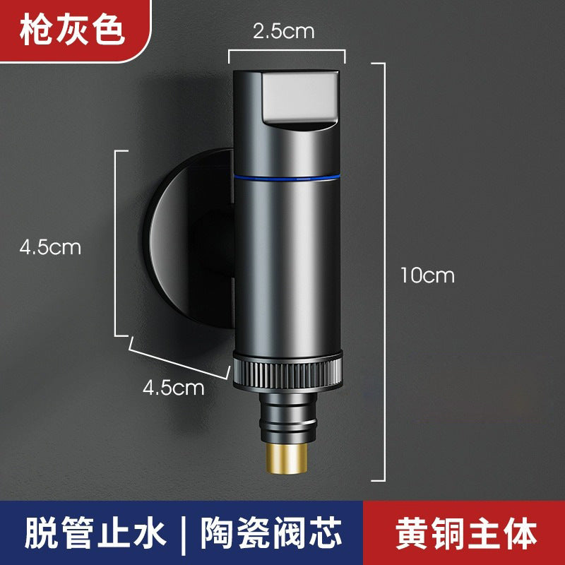 All copper washing machine faucet automatic water stop valve special snap-in nozzle joint drum automatic 4 points/6 points
