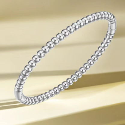 Cross-border Stainless Steel Bracelet Women's High-grade Electroplated Circle Bracelet Diamond Light Luxury Titanium Steel Fashion Jewelry