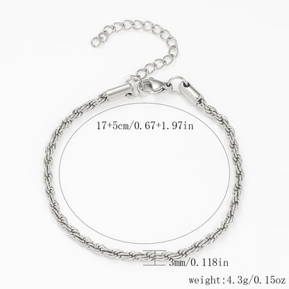 Stainless Steel Bracelet 18K Gold Vacuum Plating Furnace Versatile Simple Everyday Basic Bracelet Color-Preserving Jewelry