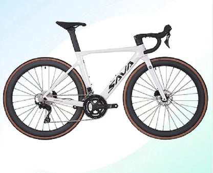 SAVA SAVA high-end full carbon fiber road bike 24-speed 7120 oil pressure disc brake ultra-light curved handle racing car