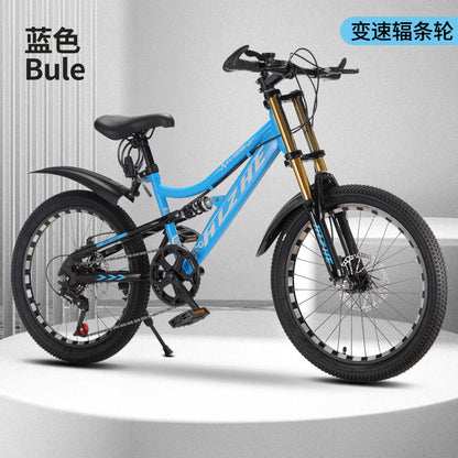 Children's Mountain Bike Cycling Road Bike Double Shock-Absorbing Cycling Bicycle Men's and Women's Same Bicycle Student Cycling Bicycle